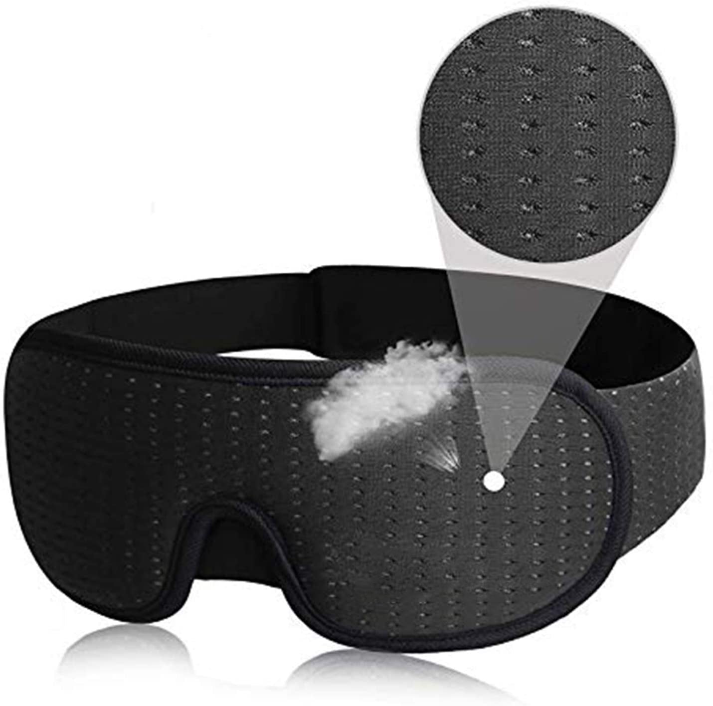 3D Sleep Mask for Men & Women โ Ultra-Soft, Light-Blocking Eye Mask with Adjustable Strap | Contoured Memory Foam for Deep Restful Sleep โ 68CM, Travel-Friendly
