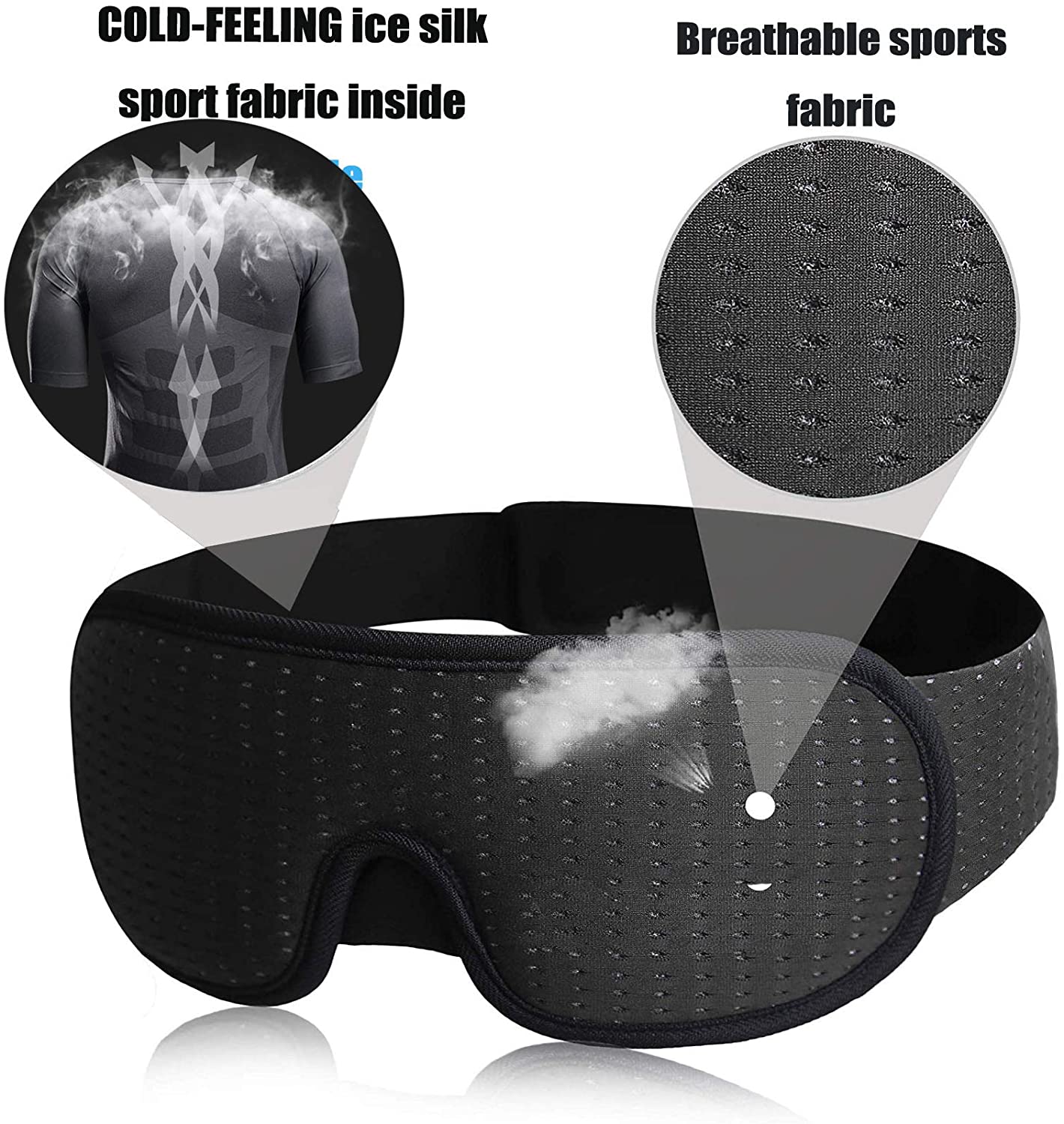 3D Sleep Mask for Men & Women โ Ultra-Soft, Light-Blocking Eye Mask with Adjustable Strap | Contoured Memory Foam for Deep Restful Sleep โ 68CM, Travel-Friendly