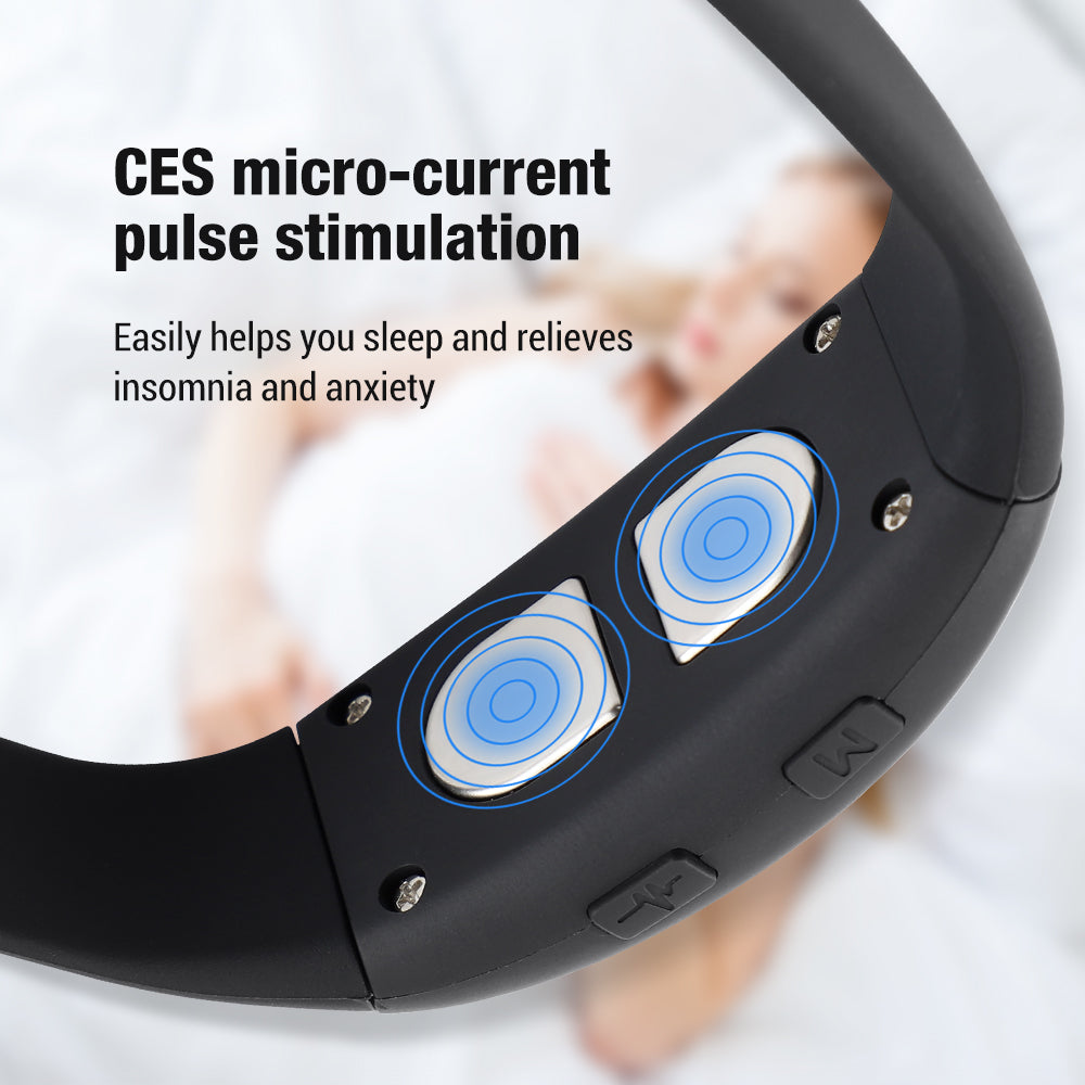 EMS CES Sleep Aid Device – Microcurrent Therapy for Insomnia, Stress & Anxiety | 3 Modes, 6 Intensity Levels, Long Battery Life