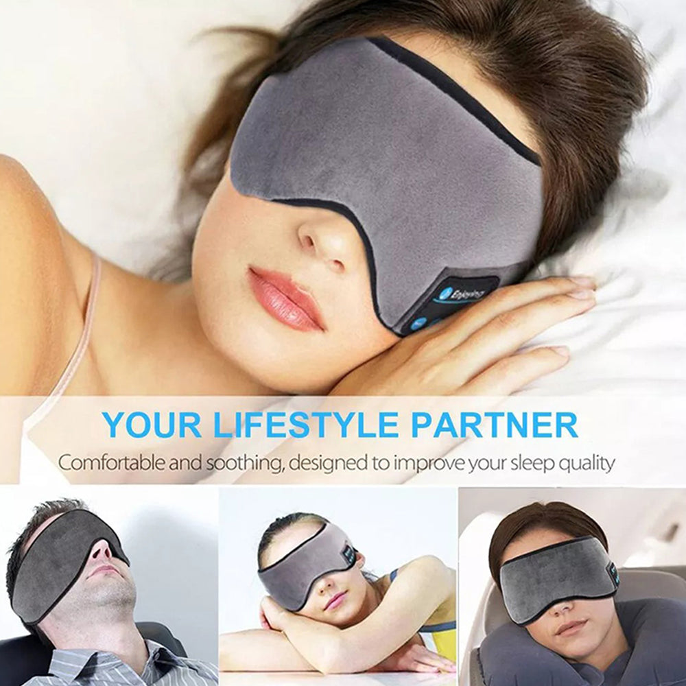 Product Title:
Bluetooth Sleep Mask with Headphones – RoHS Certified Wireless Eye Mask for Sleeping, Travel & Meditation – Built-In HD Stereo Sound & Adjustable Fit
