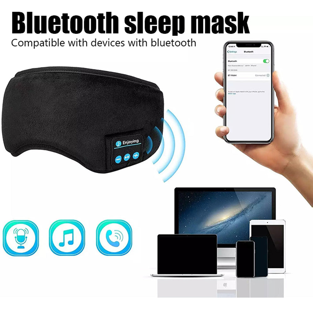Product Title:
Bluetooth Sleep Mask with Headphones – RoHS Certified Wireless Eye Mask for Sleeping, Travel & Meditation – Built-In HD Stereo Sound & Adjustable Fit