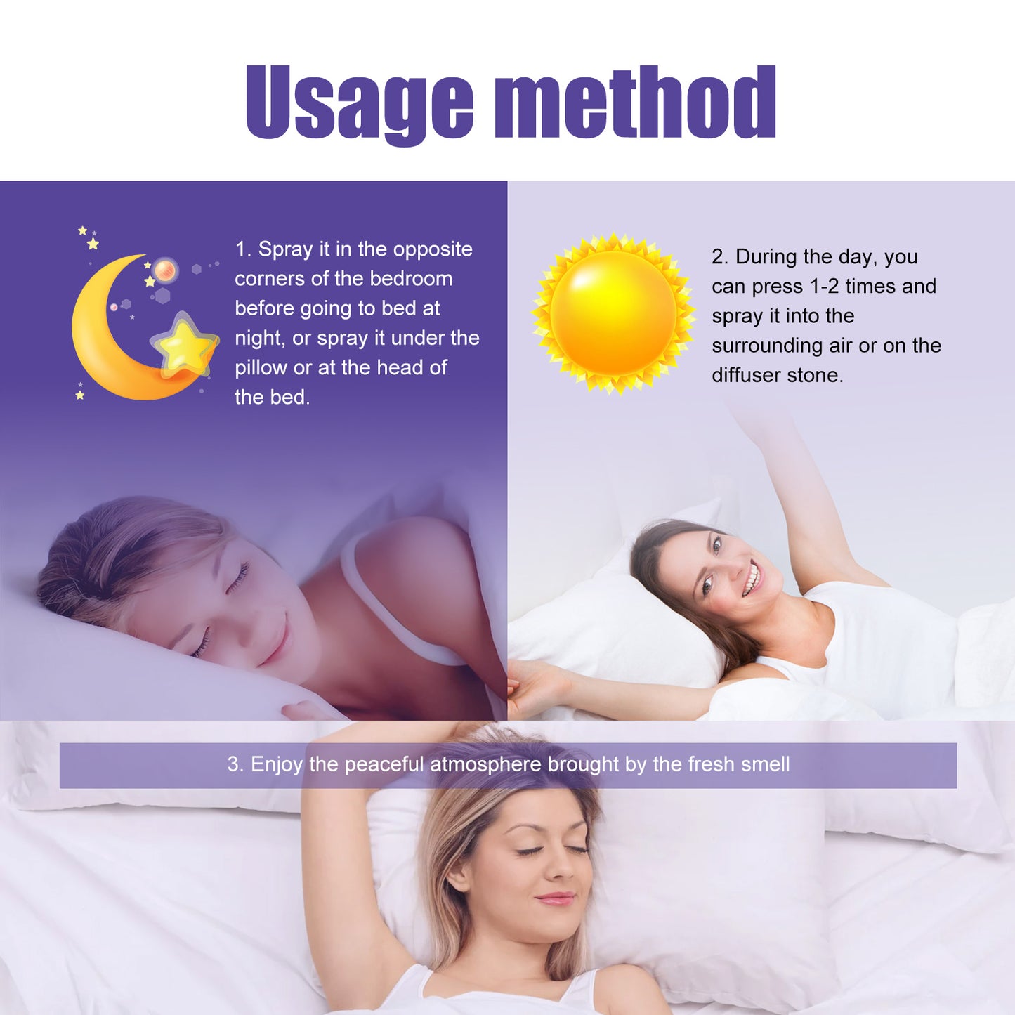 Lavender Sleeping Spray – Natural Sleep Mist with Calming Essential Oils | Relieve Insomnia, Reduce Anxiety & Sleep Faster (60ml)