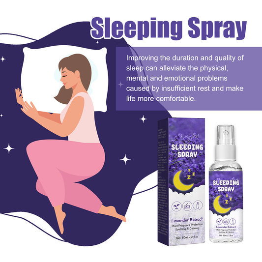 Lavender Sleeping Spray – Natural Sleep Mist with Calming Essential Oils | Relieve Insomnia, Reduce Anxiety & Sleep Faster (60ml)